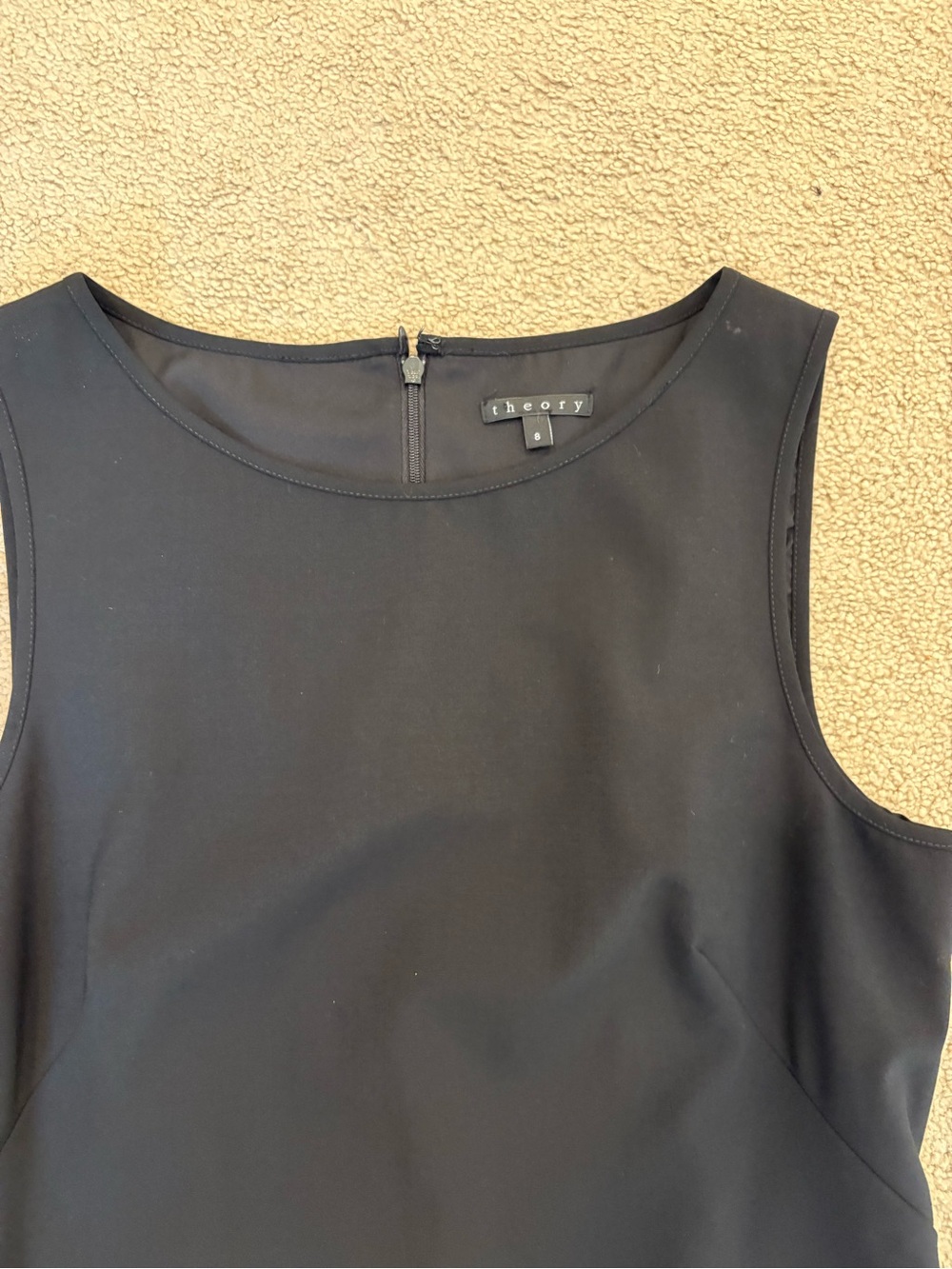 Theory Black Good Wool Sleeveless Fitted Sheath Work Dress Size 8 - Picture 5 of 10
